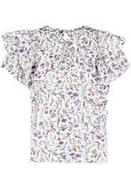 Tommy Hilfiger floral-print cotton-blend blouse - Bianco