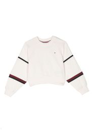 Tommy Hilfiger Junior logo-embroidered piqué-weave sweatshirt - Toni neutri