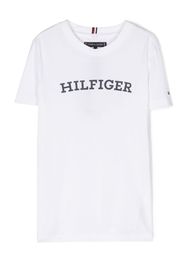 Tommy Hilfiger Junior logo-print cotton T-shirt - Bianco