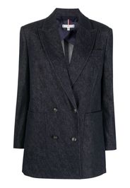 Tommy Hilfiger long-sleeved denim double-breasted blazer - Blu