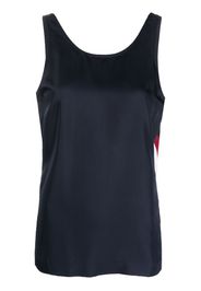 Tommy Hilfiger logo-tape detail sleeveless top - Blu