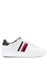 Tommy Hilfiger stripe-print lace-up sneakers - Bianco