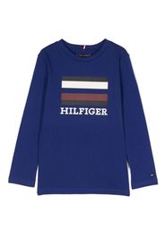 Tommy Hilfiger Junior logo-print cotton sweatshirt - Blu