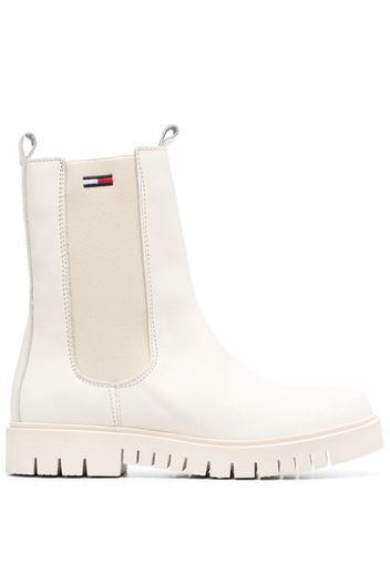 Tommy Jeans leather Chelsea boots - Toni neutri