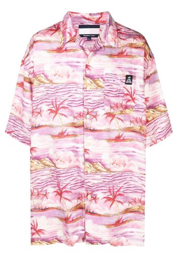 Tommy Jeans oversize palm-print shirt - Rosa