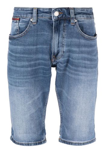 Tommy Jeans whiskering-effect denim shorts - Blu