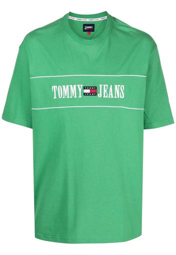 Tommy Jeans logo-print cotton T-shirt - Verde