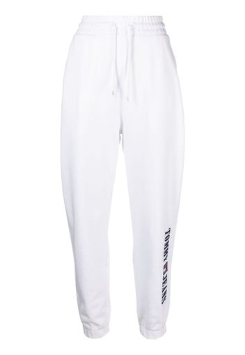 Tommy Jeans logo-print drawstring track pants - Bianco