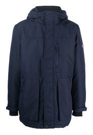 Tommy Jeans logo-embroidered padded hooded parka - Blu