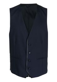 Tonello satin-trim tailored waistcoat - Blu