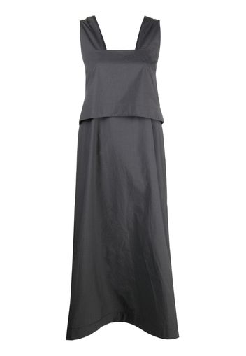 Toogood layered-detail draped cotton dress - Grigio