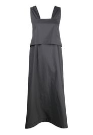 Toogood layered-detail draped cotton dress - Grigio