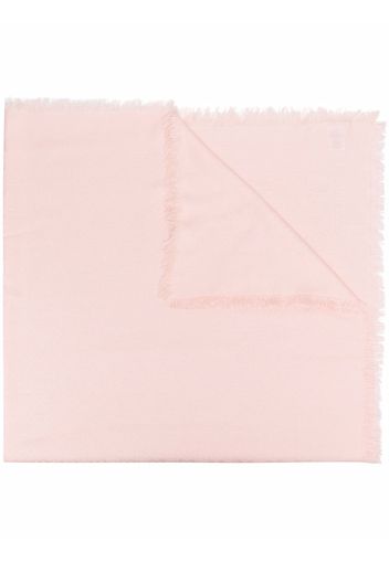 Tory Burch fine-knit fringed scarf - Rosa