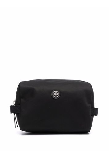 Tory Burch logo plaque wash-bag - Nero