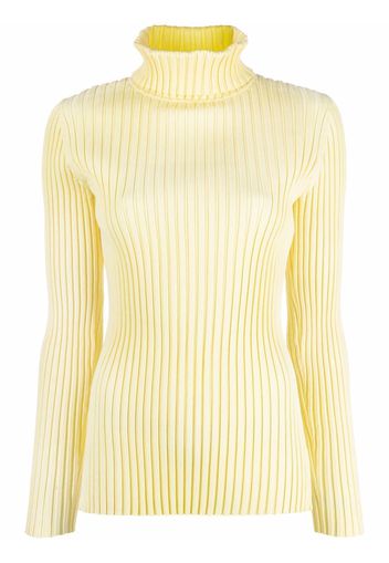 Tory Burch ribbed-knit roll-neck jumper - Giallo