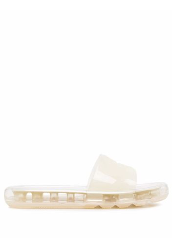 Tory Burch transparent sole slides - Bianco