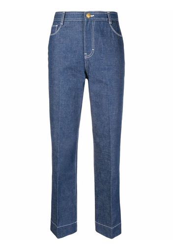 Tory Burch straight-leg denim jeans - Blu