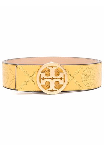 Tory Burch monogram leather buckle belt - Giallo