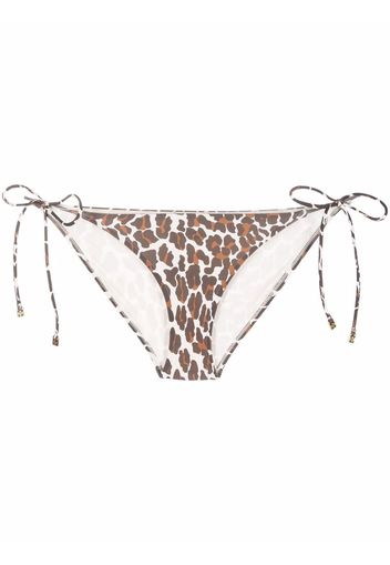 Tory Burch leopard-print bikini bottoms - Marrone