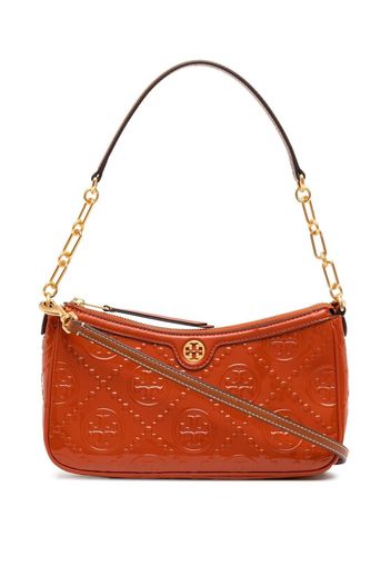 TORY BURCH Borsa a spalla con monogramma T - Arancione