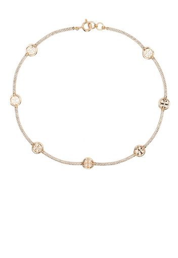 Tory Burch Miller logo-plaque choker necklace - Oro