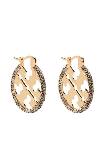 Tory Burch logo round earrings - Oro