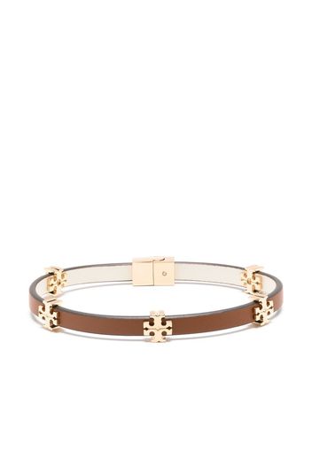 Tory Burch logo-link detail bracelet - Marrone