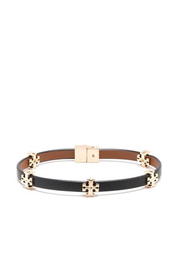 Tory Burch logo-plaque detail bracelet - Nero