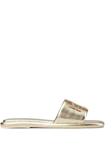 Tory Burch Sandali slides goffrate - Oro