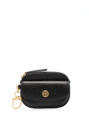 Tory Burch rounded logo-plaque wallet - Nero