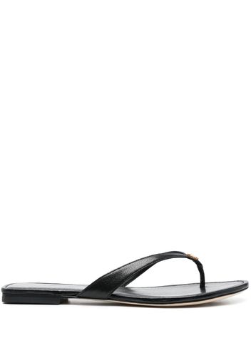 Tory Burch Capri logo-plaque flip-flops - Nero