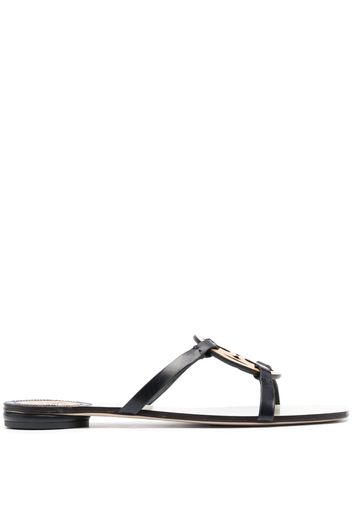 Tory Burch Sandali slides a punta aperta - Nero