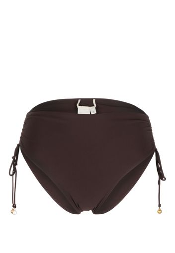 Tory Burch ruched bikini bottom - Marrone