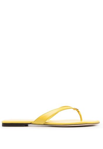 Tory Burch Capri logo-plaque flip-flops - Giallo