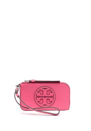 Tory Burch Miller logo-cut card case - Rosa