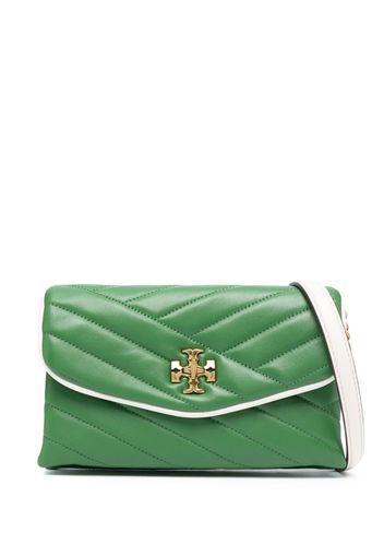 Tory Burch Kira Chevron Pop Edge Chain leather wallet - Verde