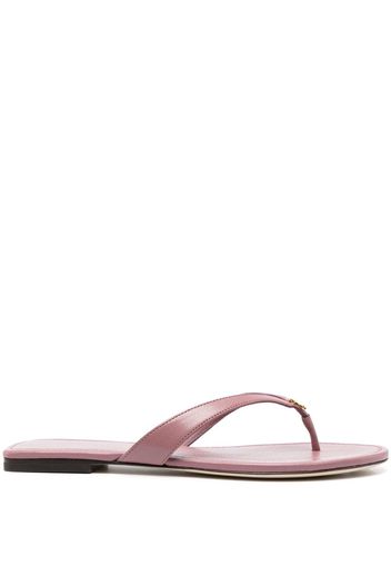 Tory Burch Capri logo-plaque flip-flops - Rosa