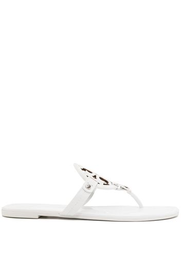 Tory Burch Miller cut-out leather flip-flops - Bianco