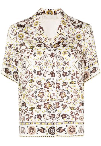 Tory Burch Camicia bowling con stampa - Toni neutri