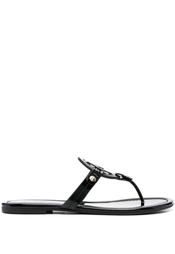 Tory Burch Miller cut-out leather flip-flops - Nero