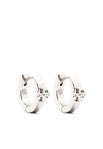 Tory Burch Kira Double-T huggie-hoop earrings - Argento