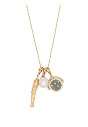 Tory Burch statement-pendant charm-detail necklace - Oro