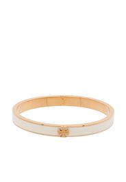 gold tone and white Kira enamelled bangle