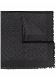 Tory Burch medallion-embroidery fringed scarf - Nero