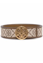 Tory Burch monogram print belt - Marrone