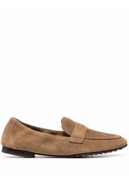 Tory Burch slip-on leather loafers - Marrone