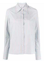 Tory Burch pinstriped pointed collar shirt - Blu