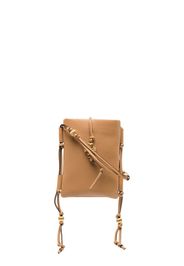 Tory Burch logo charm crossbody bag - Marrone