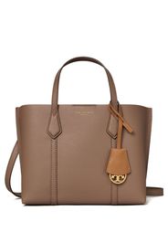 Tory Burch leather logo-print bag - Marrone