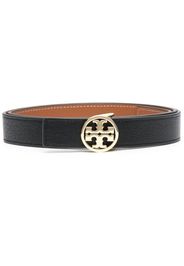 Tory Burch logo-plaque buckle belt - Nero